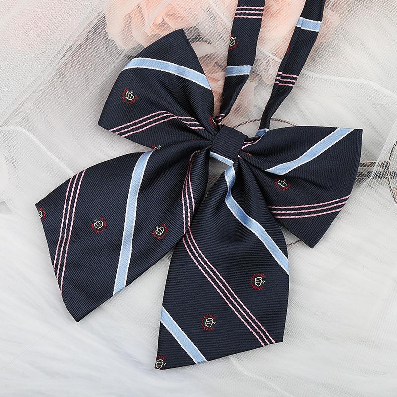 Jk Japanese Plaid Korean Version Of Collar Flower Graduate Female Collar Flower College Wind Streamer Jk Bow Shirt Accessories Sailor Suit