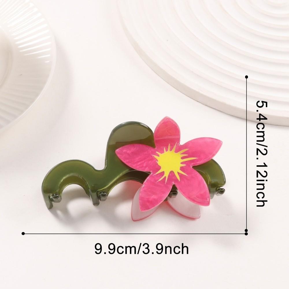 Colorful Flower Hair Claw 9.9CM Large Hair Claw Fashion Hair Clips Women