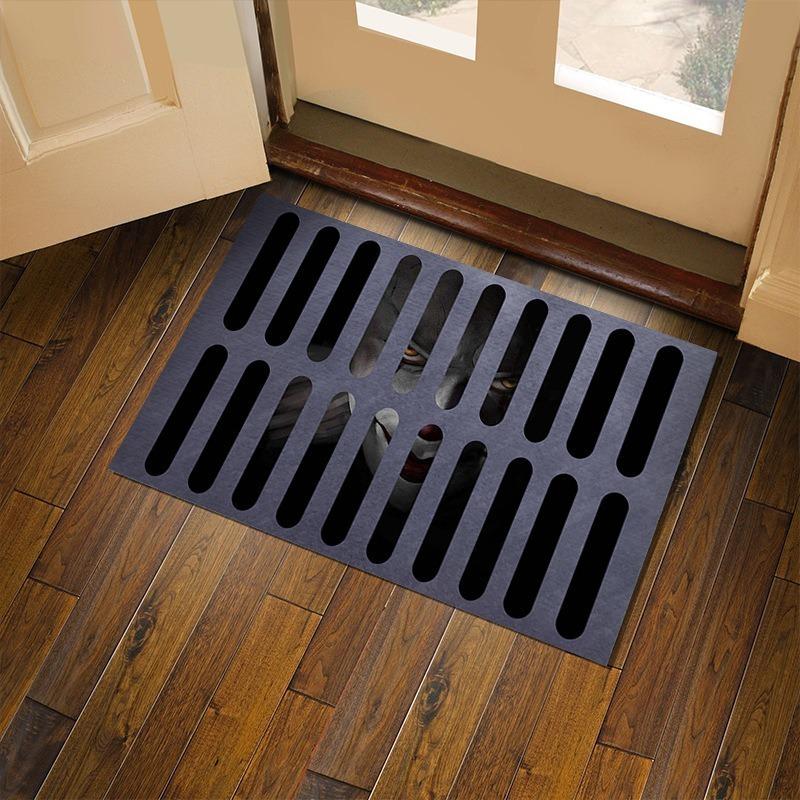 American Clown Crystal Velvet Floor Mat Bathroom Absorbent Non-slip Foot Mat Shower Room Drying Mat Porch Dirt-resistant Door Mat