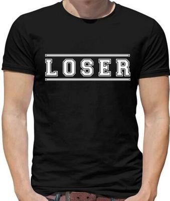 Perdente College Scritta T-Shirt - Triste - Divertente - Mean - Beffa - Meme -