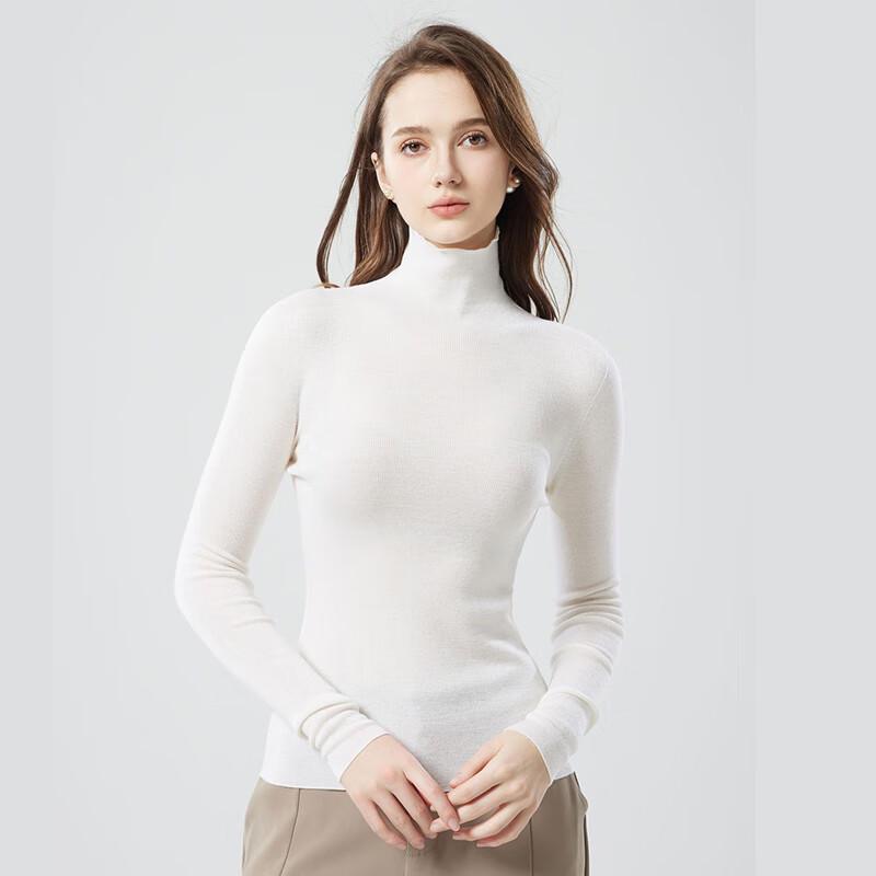 Women's 100% Wool Turtleneck Pullover Sweater