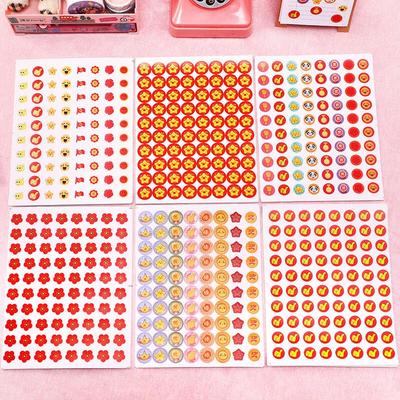 Children's Red Flower Reward Stickers