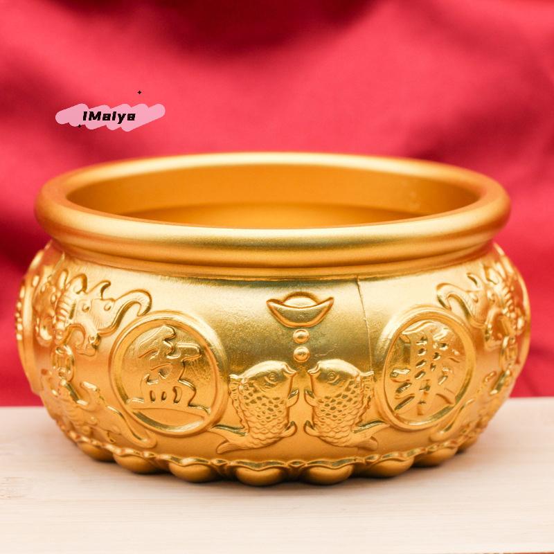 M-1Pcs 6cm Cornucopia Brass Fortunate Attract Wealth Good Luck Magical Power Treasure Bowls Desktop Small Ornament Home Decor