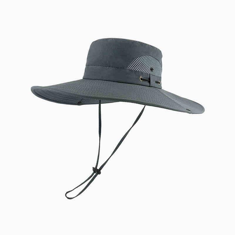 

Oversize Panama Hat for Women & Men - Summer Beach Sun Protection Bucket Hat, UV400 UPF50+ Wide Brim Unisex Outdoor 55-59cm сірий