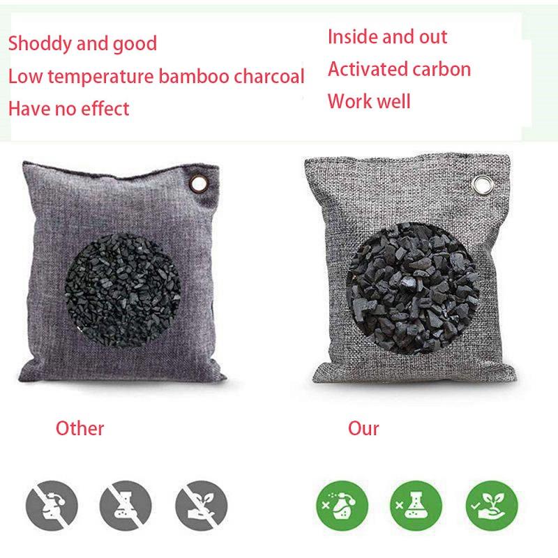 Two Bags Of Household Bamboo Charcoal Bag For Dehumidification Sterilization Deodorization Activated Natural Bamboo Charcoal Bag