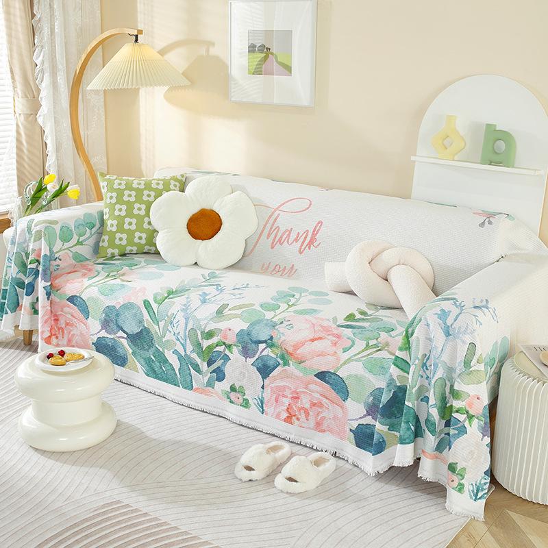 Sofa Cover Four Seasons Universal Simple Ins Style Fresh Sofa Cushion Cover Cloth Blanket All-Inclusive Universal Sofa Cover Towel