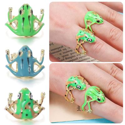 Opening Frog Open Rings Originality Jewelry Accessories Fashion Adjustable Ring  for Men