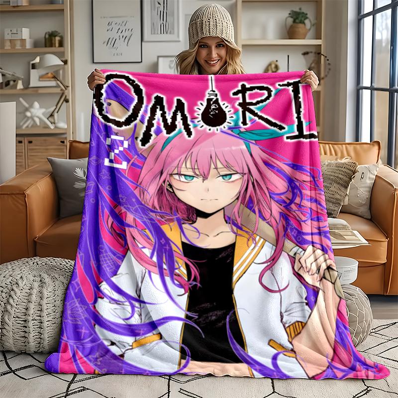 Omori Ultra Soft Flannel Throw Blanket Warm Cozy Blanket for Bed Couch or outdoor best gift