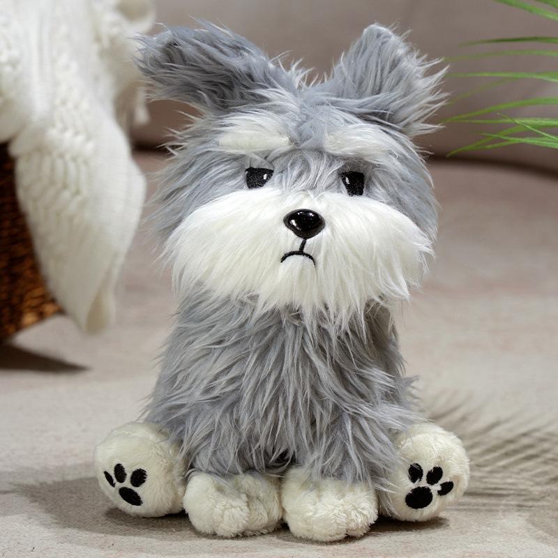 Highland Dog The Same Schnauzer Dog Doll Simulation Puppy Pet Children Plush Toy Schnauzer Doll