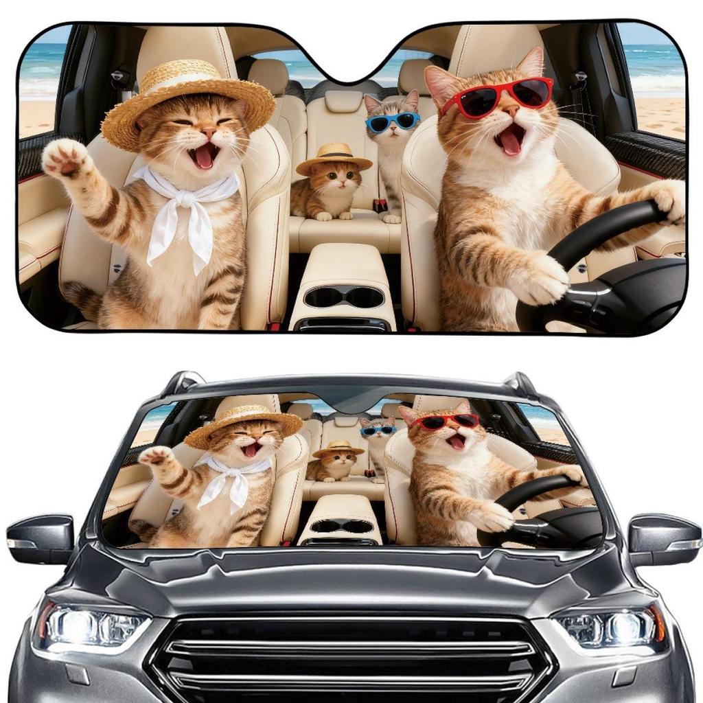 Creative Summer Aluminum Foil Car Windshield Sunshade