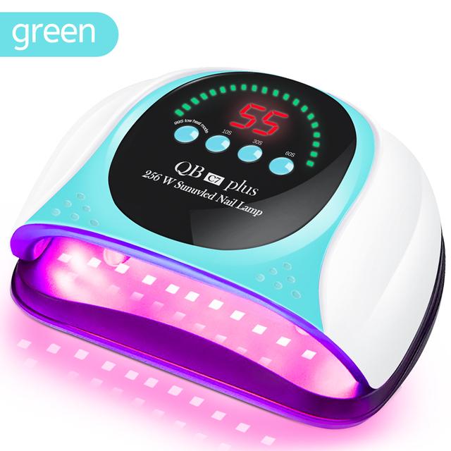 256W UV LED Red Light Nail Lamp for Gel Nail Polish With 57 Lamp Beads Auto Sensor and 4 Timers Professional LED Nail Dryer