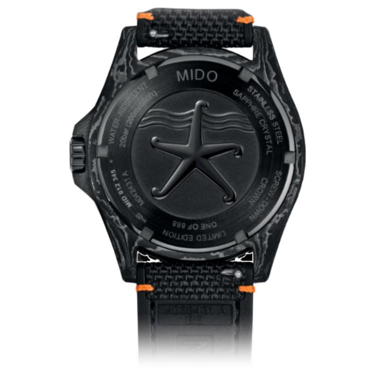 MIDO Pilot Series "Mo Shadow" Limited Edition Automatic Mechanical Movement Swiss Watch 42.5mm Black Dial Ceramic Case Fabric Strap M042.431.77.081.00