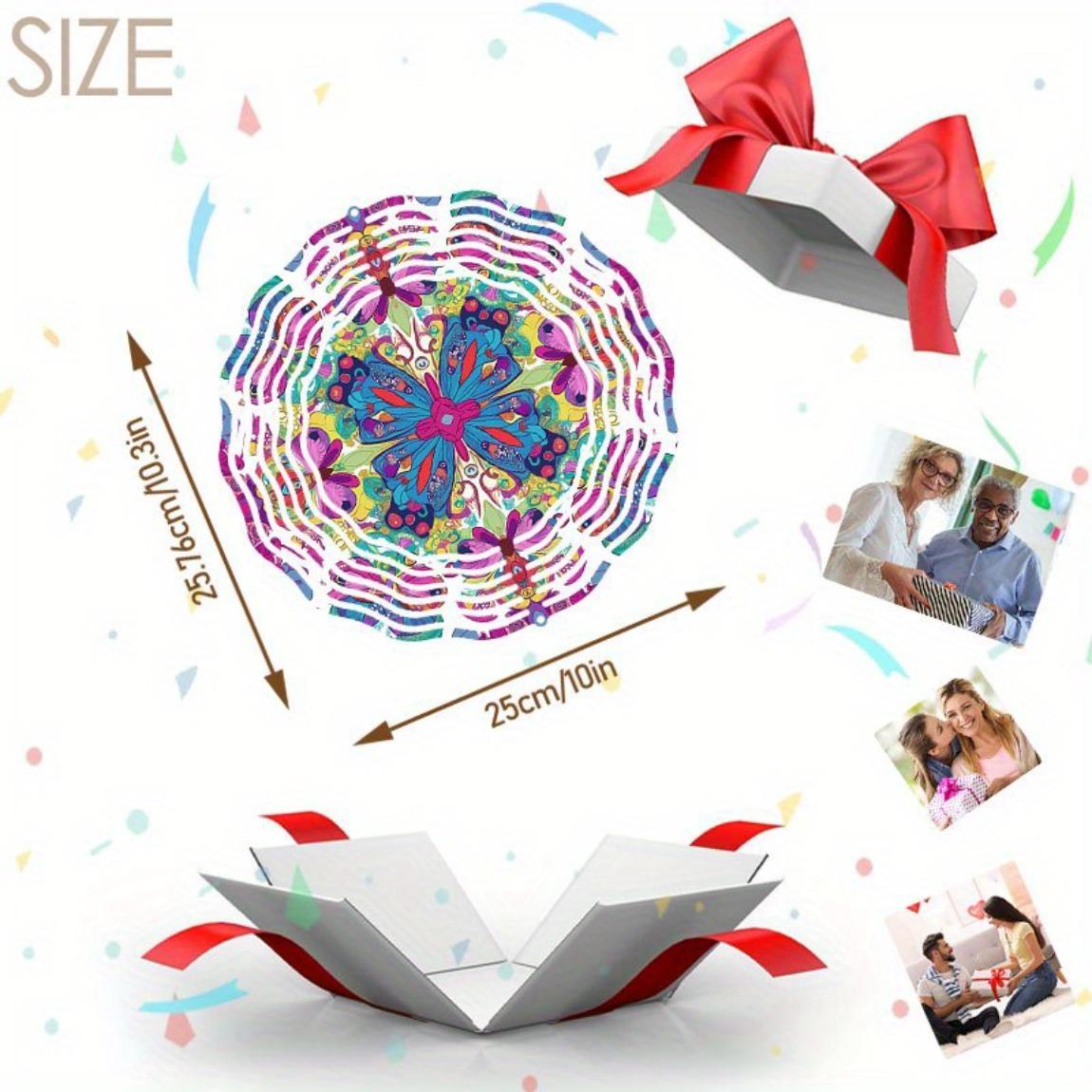 

3D Металлический Ветряк с Дизайном Разноцветных Бабочек для Сада Патио Балкона Наружного Декора Не Требуется Электричество Устойчивый к Погоде Осенний Подарок