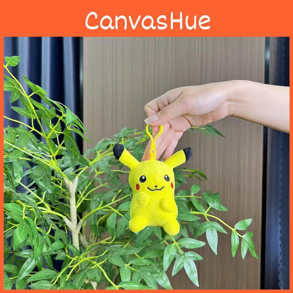 Pikachu Charming Plush Doll Keychain With Golden Chain And Design Whimsical