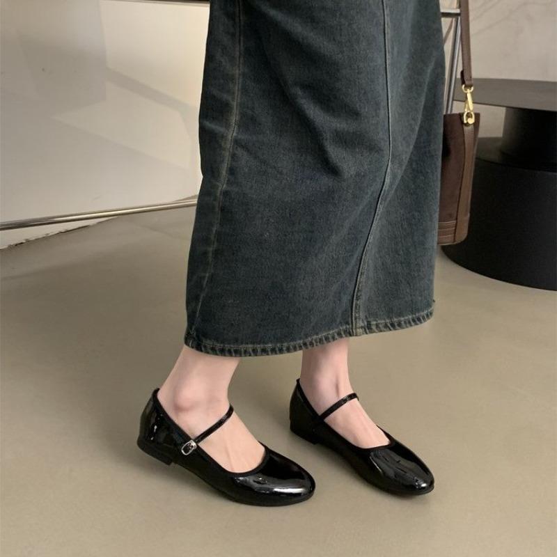 

Модная весенняя новинка, женские туфли-балетки Мэри Джейн с круглым носком, женские повседневные туфли-балетки с неглубоким вырезом, мягкой подошвой, роскошные кожаные туфли, zapatos mujer 35