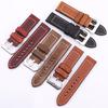 Watchband Handmade Leather Watch Strap Band Retro Cowhide Design In Black Brown Red Fits 22mm 24mm Watches Buckle Fastening Watchbands