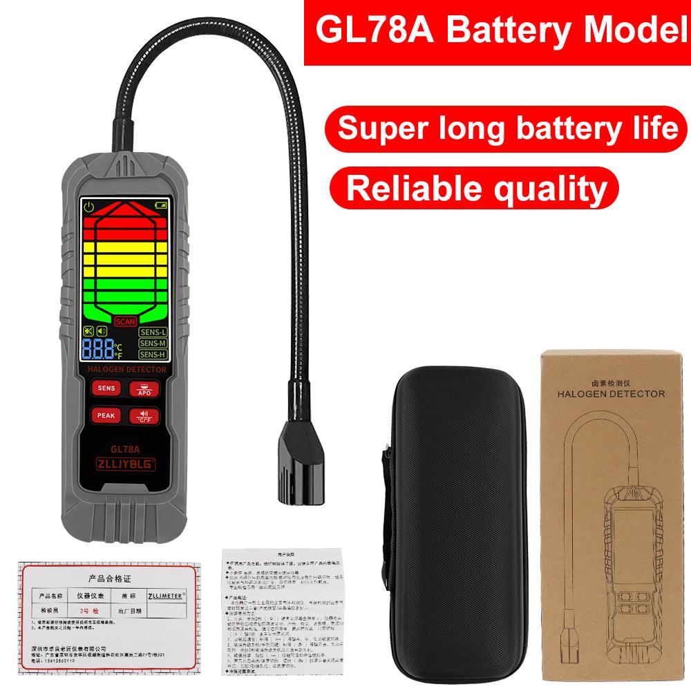 New Professional Portable Air Conditioning Leak Detector Refrigerant Halogen Tester Meter HFC HCFC CFC PFC HFO R22 R32 R134A Combustible Gas Detector
