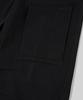 Beodeonteu Curved Cut Multi-Dart Wide Twill Pants [Black]