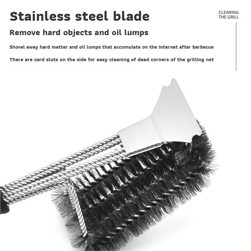 Stainless Steel Wire Brush, Heavy Duty Cleaning Brush For Oven And BBQ Grill Net