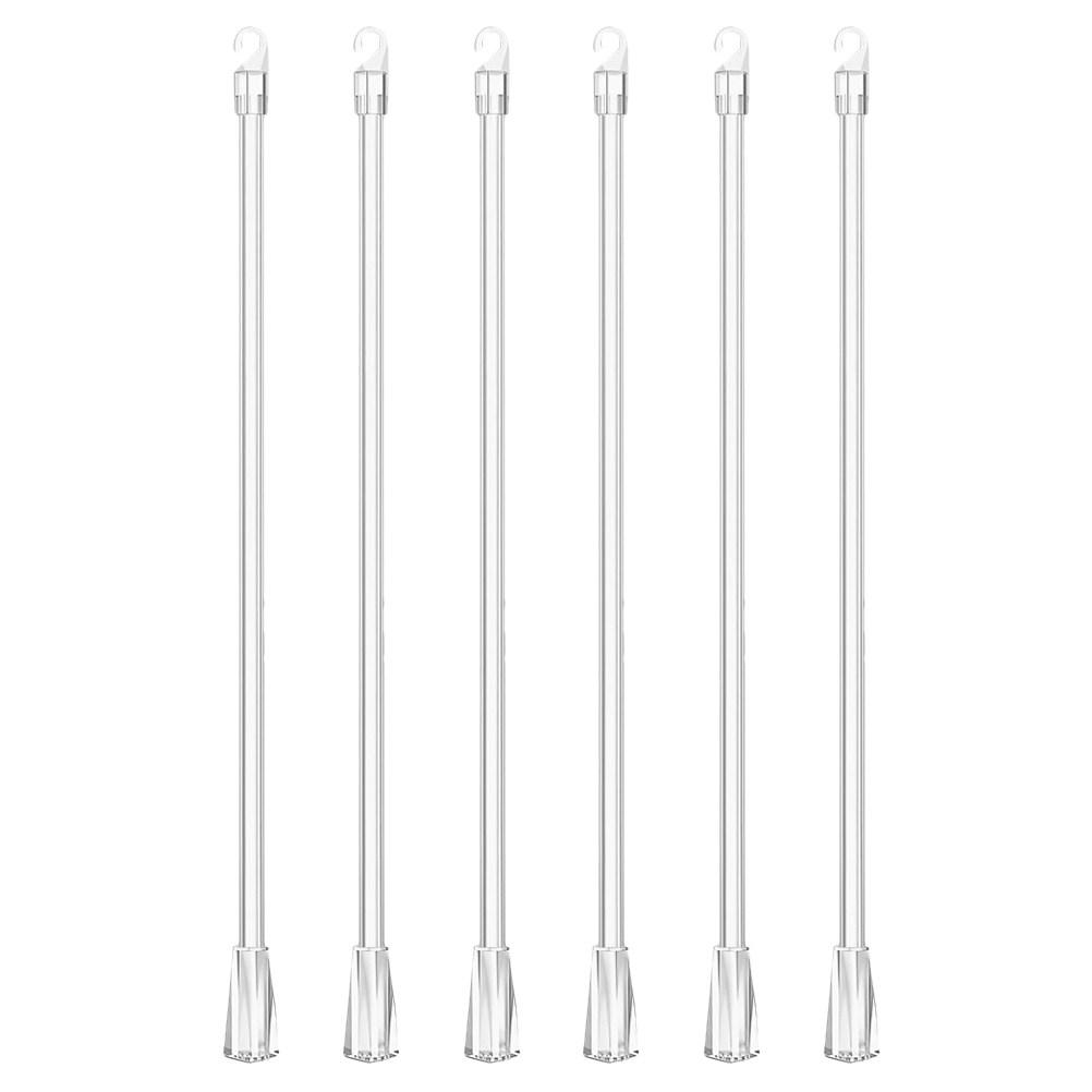 6 Piezas Varilla para Cortinas Venecianas Barra para Cortinas Verticales Accesorios para Persianas Verticales Varilla de Inclinación de Plástico Transparente Piezas de Repuesto Gancho Agarre Bricolaje Uso en el Hogar