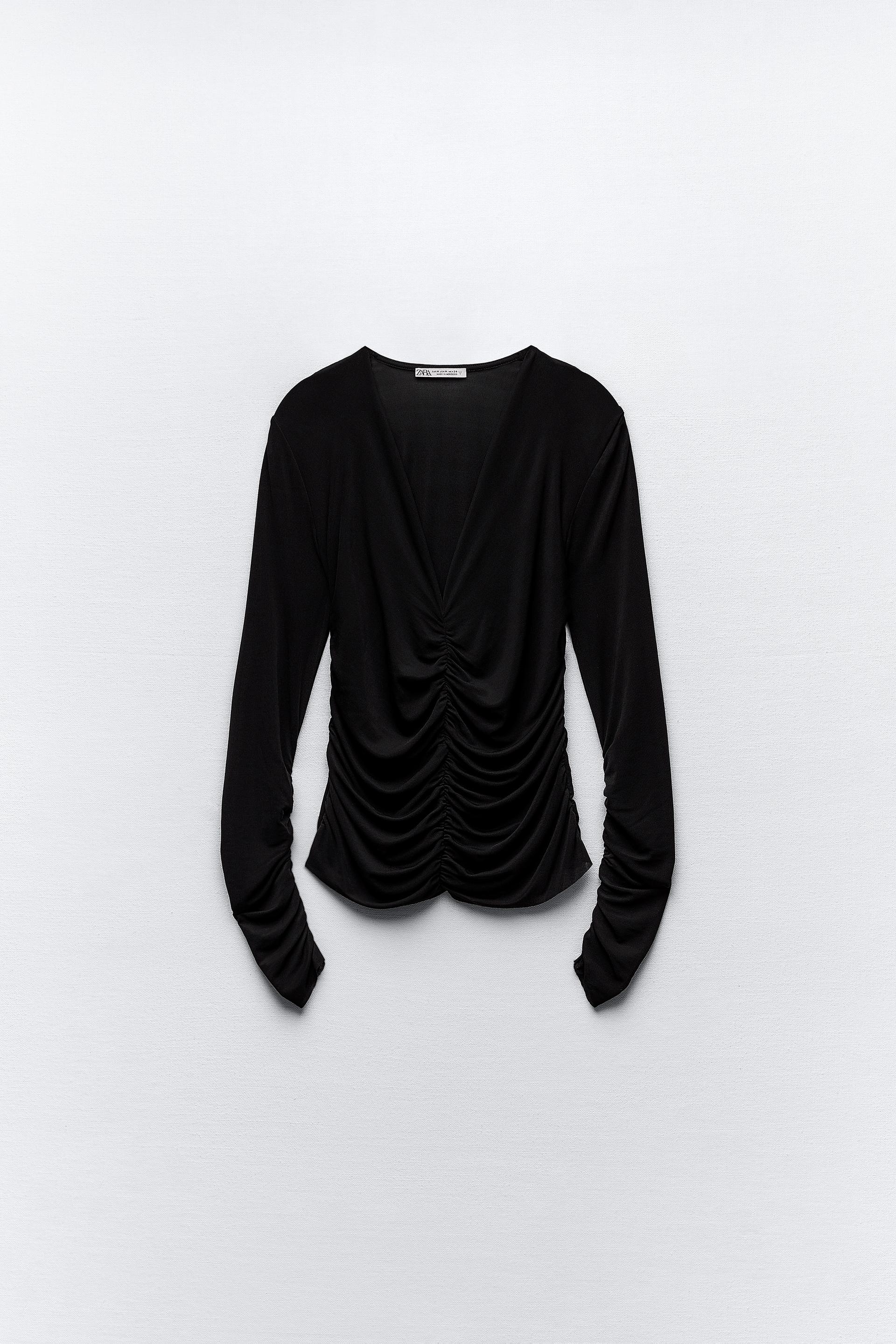 

ТОП С ДЛИННЫМИ РУКАВАМИ СО СОБРАННЫМИ ДЕТАЛЯМИ