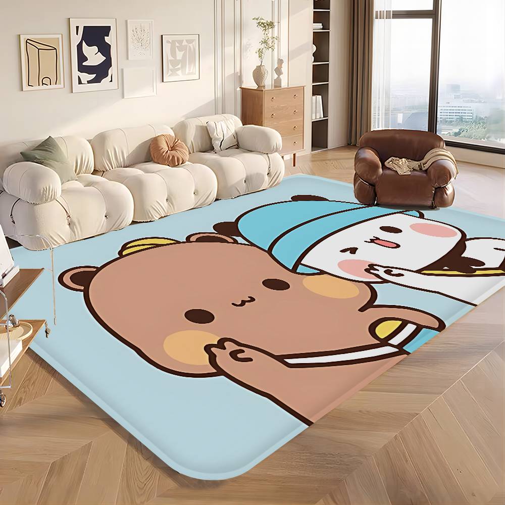 Bubu And Dudu Cute Cartoon Floor Mat INS Style Soft Bedroom Floor House Laundry Room Mat Anti-skid Household Carpets