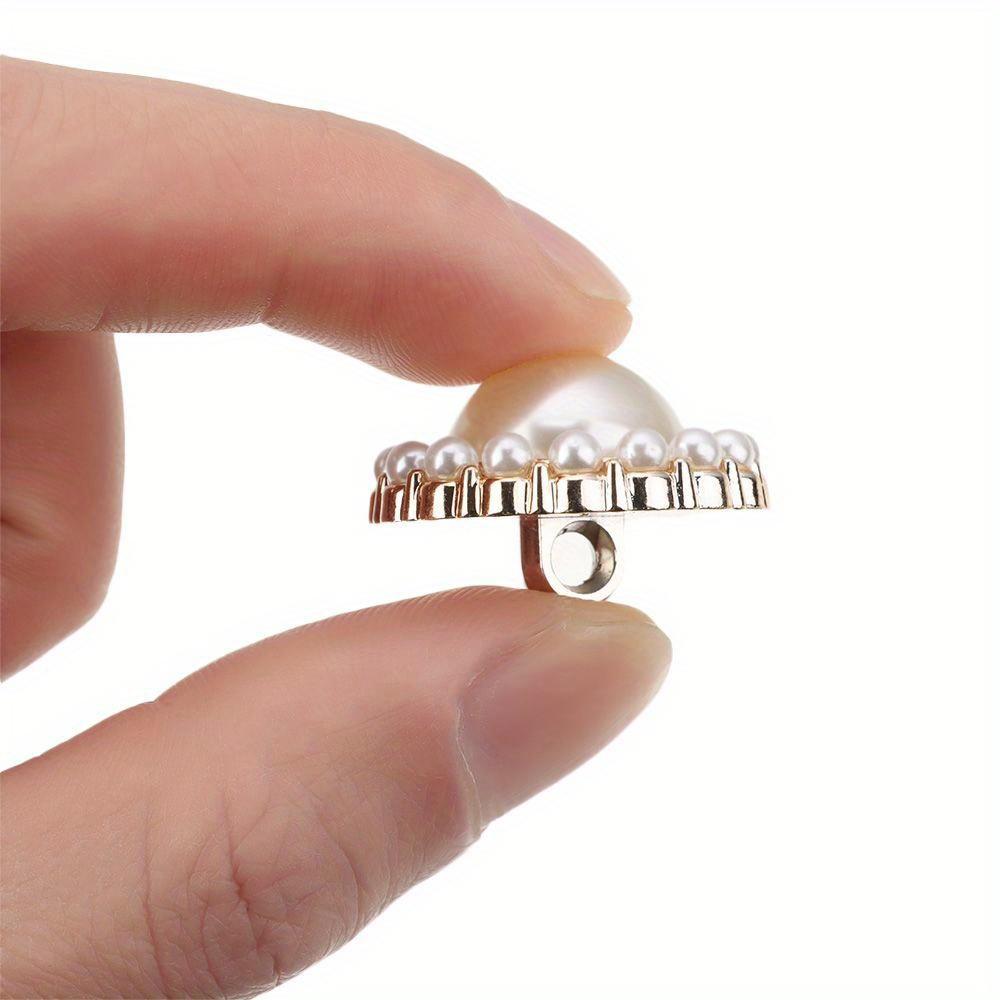 10 Piezas Botones de Ropa de Perla de Aleación DIY Botón de Costura para Ropa Costura a Mano Accesorios Hechos a Mano Accesorios Decorativos para Costura.
