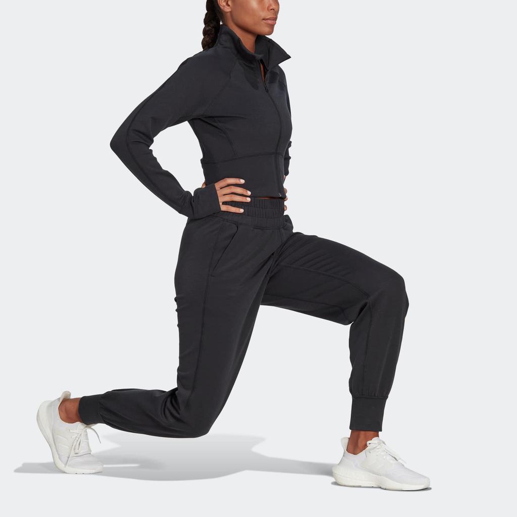 Adidas W Stu Tracktop Solid Color Zip Collar Jacket Women Jacket Black HD8944