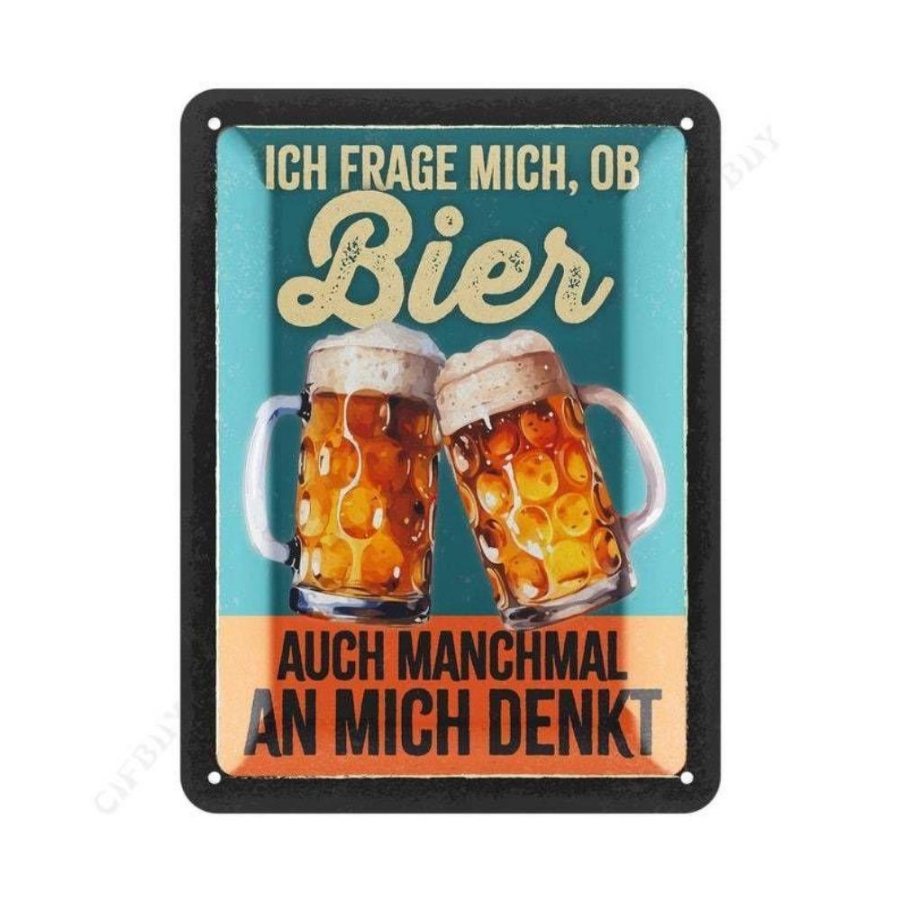 Beer poster on the wall, metal plaque 20x30cm