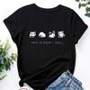 Cartoon Print Crew Neck T-shirt Casual Loose Short Sleeve Fashion Summer T-Shirts Tops Women's Clothing Clothes Street Summer