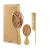 Haarbürsten und Kamm-Set, Für Frauen und zum Entwirren, Für alle gut, Handgefertigt für Männer(3-teiliges Set C mit Box)