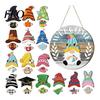 Wood Sign Decor 1 Set Interchangeable Wooden Welcome with Seasonal Hat Accessories Gnome Wall Hanging Highland Cow Front Door Home Office