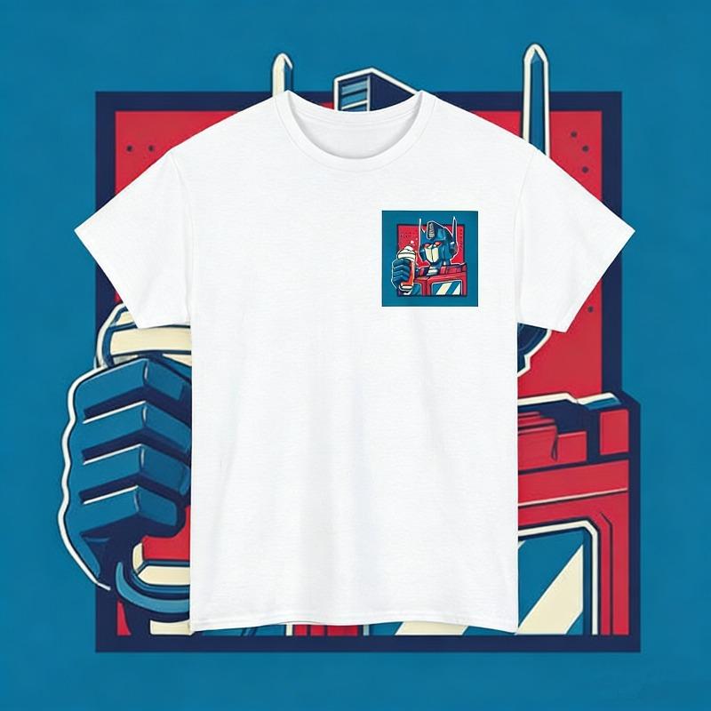 202526 Summer Tshirt Transformers Vintage 100 Cotton Printed Tshirt for Men Robot Vintage Tee Shirt Round Collar Breathable