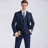 Herredrakt Slanke Herre Forretningsformelle Klær Forlovere Tredelt Dress Blazer Frakk Bukser Vest