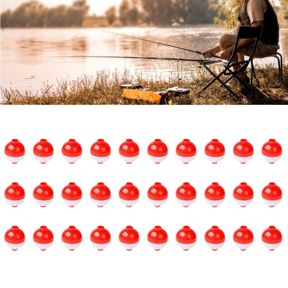 50ST/50ST/30ST Runda Fiskeflottörer Röd och Vit Fiskeflotta Fiskeredskap