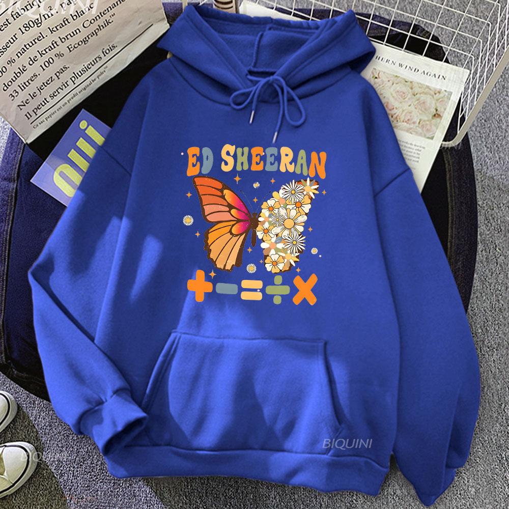 Ed Sheeran 2023 Tour Hoodie Mode Ästhetik Sweatshirt Lässige Streetwear für Männer/Frauen Kleidung Winter Fleece Rundhals Pullover