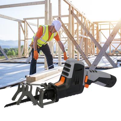 12V Cordless Reciprocating Saw 2500RPM Handheld Electric Saw with 1.5Ah Battery Fast Charger Wood