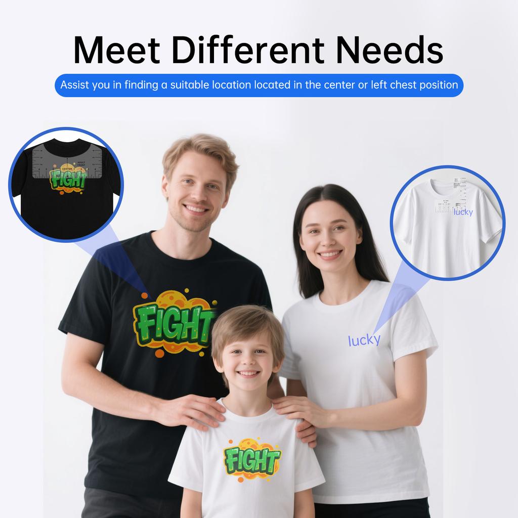 10 Pcs Vinyl Alignment Ruler Set Heat Press Logo Placement PVC Acrylic Guides T-shirt Craft Sewing Tool Kit