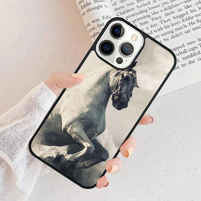 Horse Phone Case For iPhone 17 Air 15 16 Cover 11 13 14 Pro Max 12 Plus Max Fundas