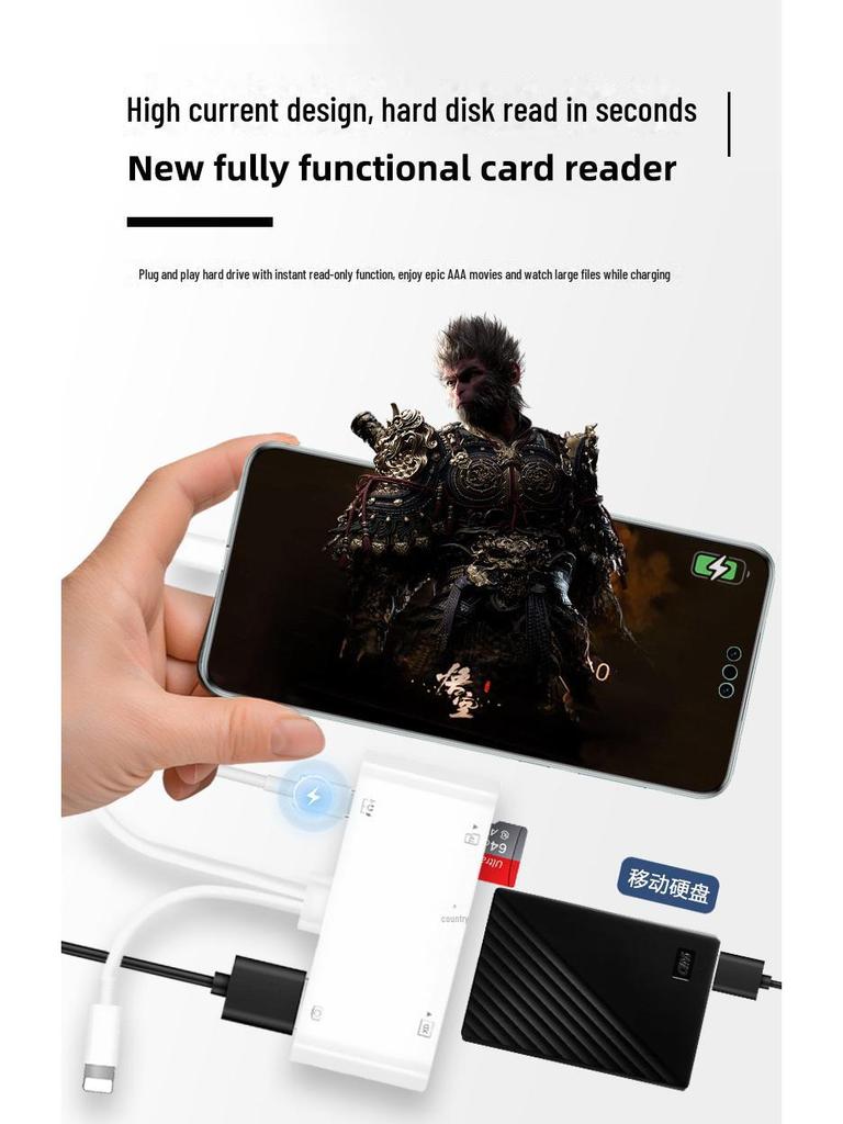 Apple Typ-C Multi-Kartenleser: XD, MS, CF, TF, SD, USB und Festplattenerweiterung für mobile und Computergeräte