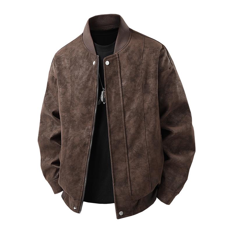New Style Deerskin Velvet Men's Spring and Autumn American Fashion Brand Loose Casual Jacket