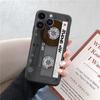 Módní, vtipná, měkká pouzdra na telefon s retro vzorem pro iPhone 15 Pro 6 14 XS 13 Max XR 12 Mini 7 Plus X SE 8 11 TPU nárazuvzdorný černý kryt