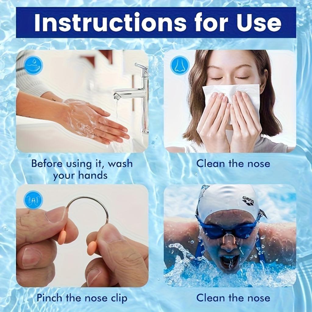 Pinzetta Nasale in Silicone per Nuoto con Vestibilità – - Pinzetta Nasale Comoda per Allenamento in Piscina, Pinzetta Nasale per Adulti e Bambini