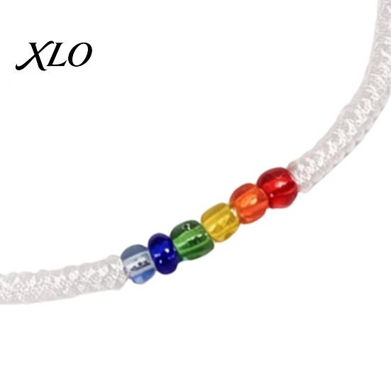 Soft Skin Friendly Bracelet Rainbow Beads for Men Women, Handmade Boho Stackable Cord Braided String Bracelet, Adjustable Woven Rope Wristband