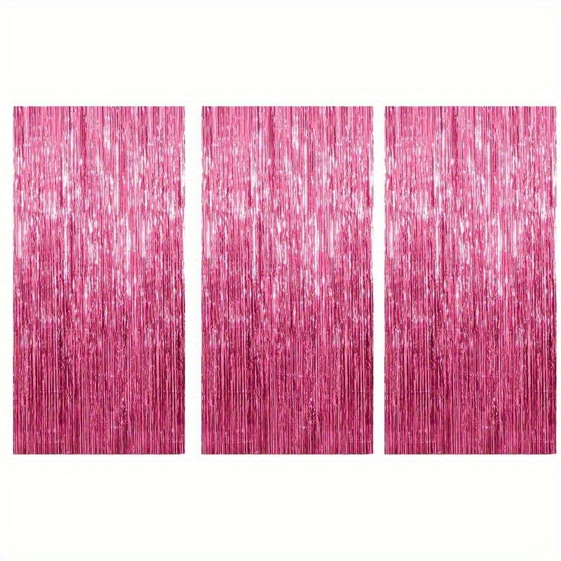 1/2/3pcs Pink Rain Curtain Sparkling Backdrop Party Background Decoration Photography Props Wedding Birthday Party Decorations