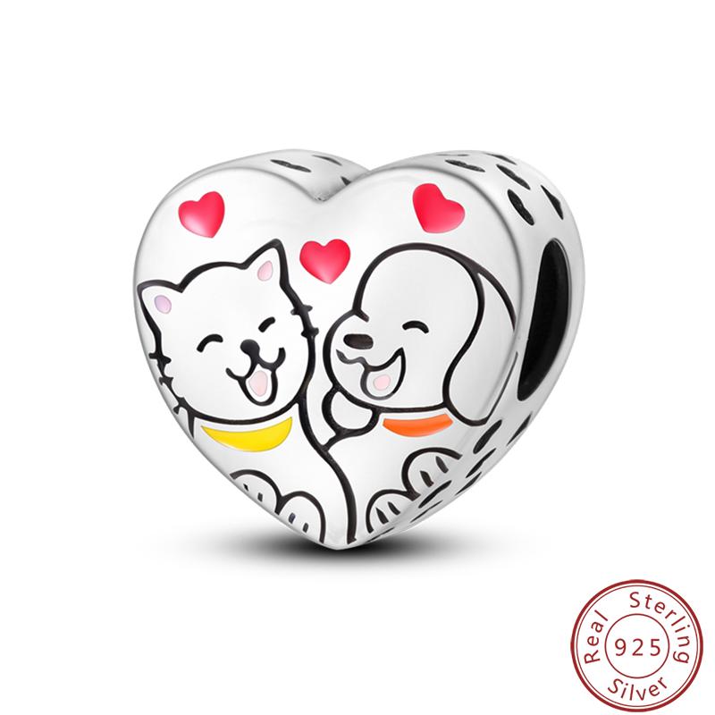 Cute Cat And Dog Series Copper Moon Butterfly Paw Print Charms 3Mm Diy Fine Jewelry Gifts Making