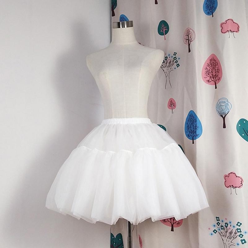 A-line Petticoat Crinoline Short Slips Wedding Accessories  Tutu Skirt 50s Vintage White Underskirt Multi Layers