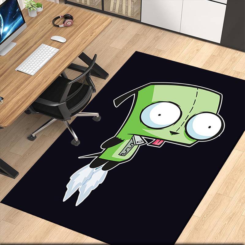 Invader Zim Printed Carpet, for Office Chair Living Room Bedroom Kitchen Room Decor Gifts.