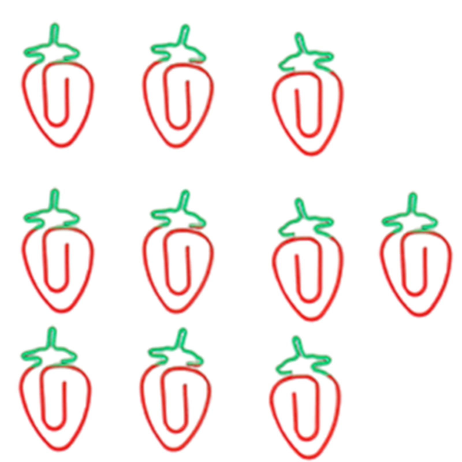 

10 шт. Цветные скрепки для бумаги, оригинальной формы, цветные скрепки для бумаги для детей и взрослых, металлические скрепки с фруктовым дизайном, набор 4