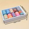 1 Box of 10 Rolls of 1000 Yards Large Size Colorful Sewing Thread for Home Sewing Machine Thread, DIY Hand Sewing Thread Sectional Dyeing